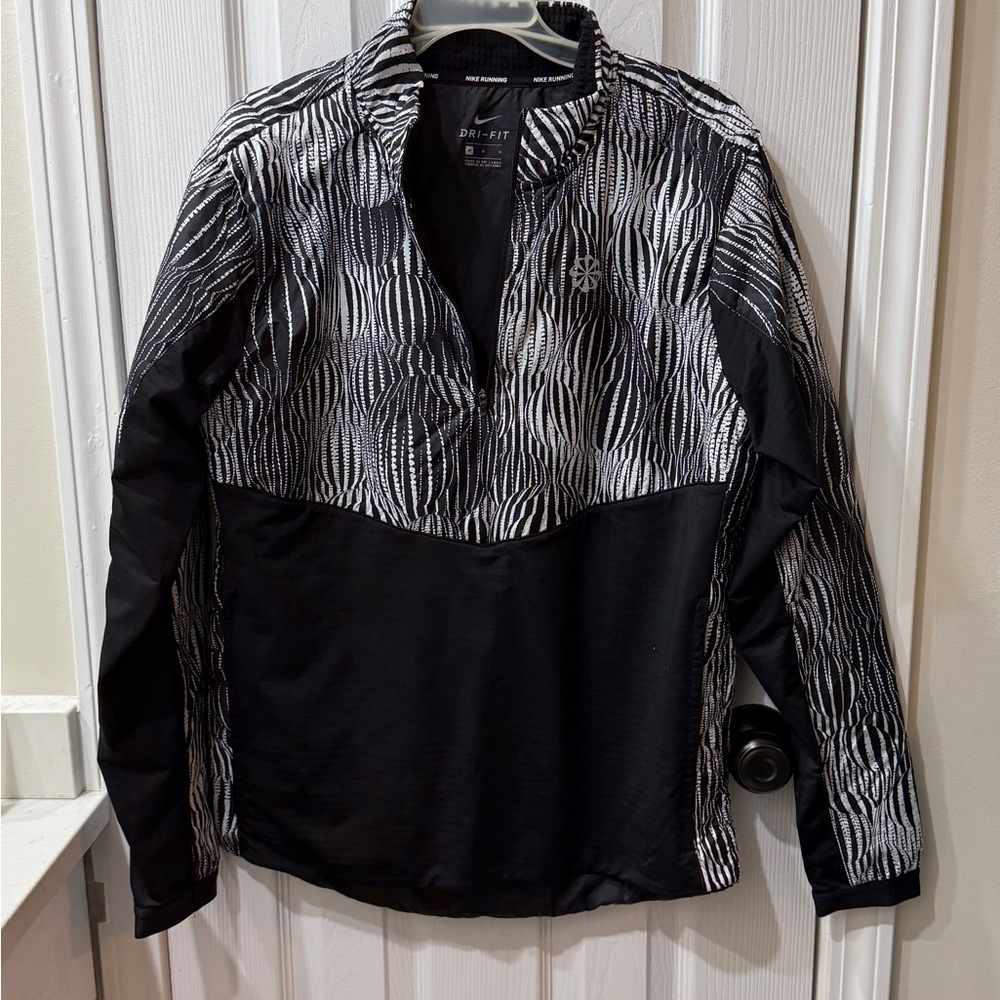 Nike Black and White Running Jacket Shirt